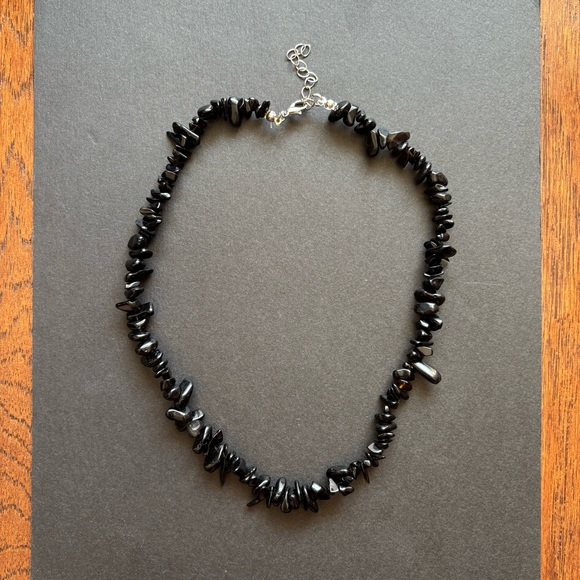 Jewelry - Black Onyx Chip Stone Necklace | 17 IN